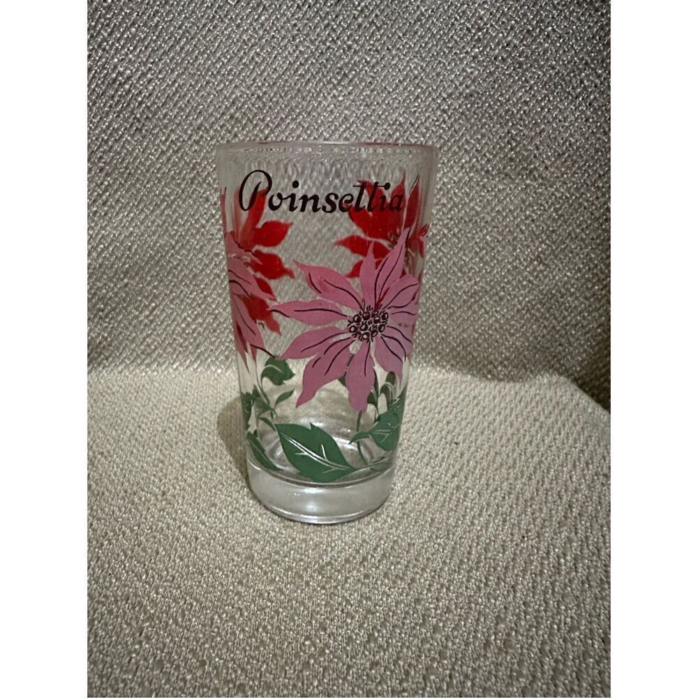 Vintage Boscul Peanut Butter Glass Poinsettia 5” Collectible Floral MCM